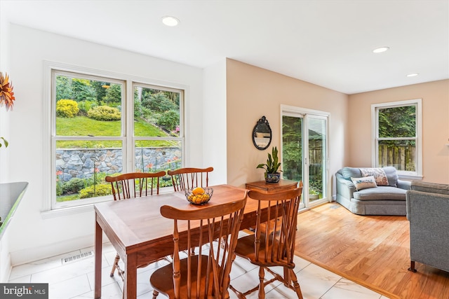 9505 Columbia Blvd, Silver Spring, MD 20910 - dining area featuring healthy amount of natural light and recessed lighting