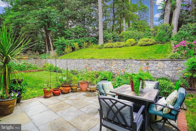 9505 Columbia Blvd, Silver Spring, MD 20910 - fenced backyard featuring a patio and outdoor dining area