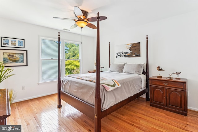 9505 Columbia Blvd, Silver Spring, MD 20910 - bedroom with light wood-style flooring and a ceiling fan