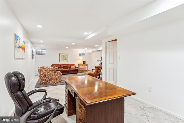 9505 Columbia Blvd, Silver Spring, MD 20910 - office with light tile patterned floors and recessed lighting
