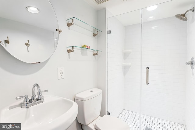 9505 Columbia Blvd, Silver Spring, MD 20910 - bathroom with a stall shower and recessed lighting