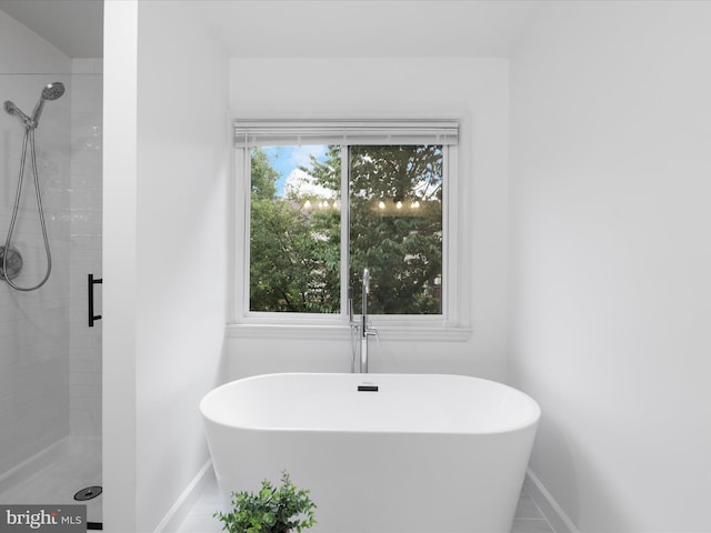 6427 Brass Button Ct, Centreville, VA 20121 - full bath with a freestanding tub and a shower stall