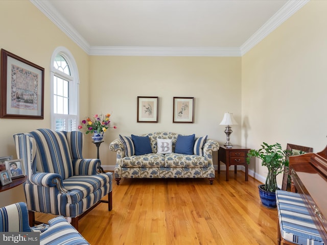 111 Jackson Pl, Middletown, VA 22645 - living room with crown molding and wood finished floors