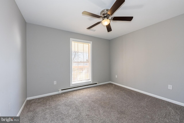 1537 Havilland Pl, Frederick, MD 21702 - carpeted spare room with baseboard heating and a ceiling fan