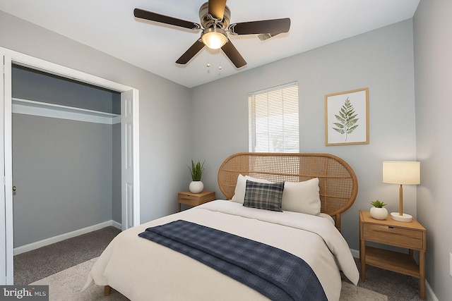 1537 Havilland Pl, Frederick, MD 21702 - bedroom with carpet floors, ceiling fan, and a closet