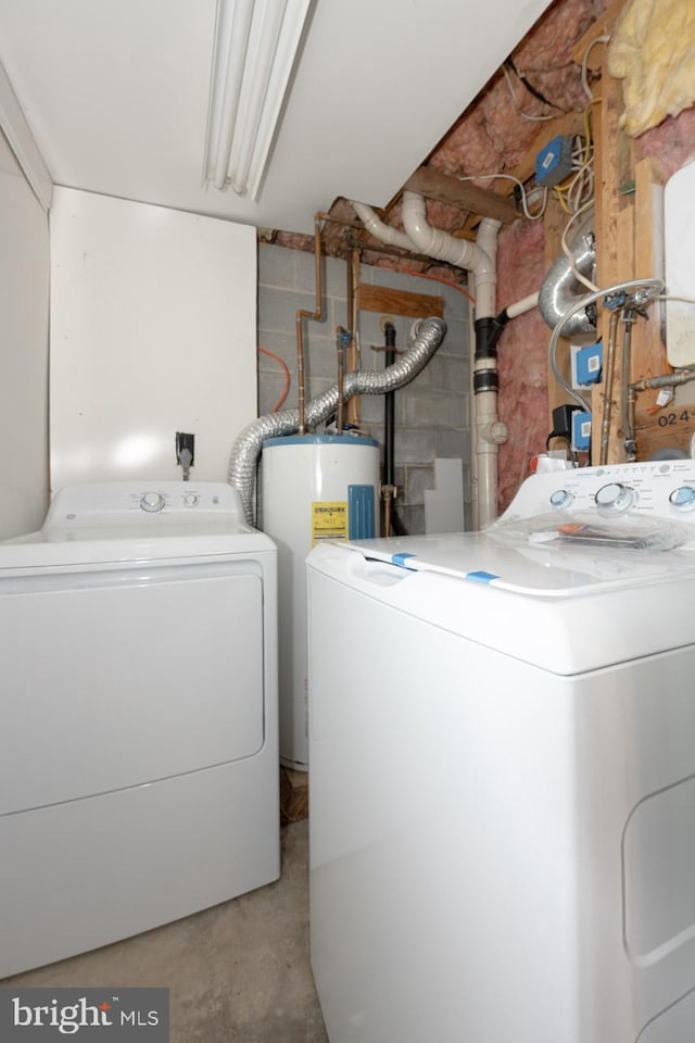 1537 Havilland Pl, Frederick, MD 21702 - laundry area with water heater and washing machine and clothes dryer