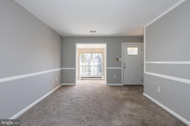 1537 Havilland Pl, Frederick, MD 21702 - entryway with a baseboard heating unit and carpet floors