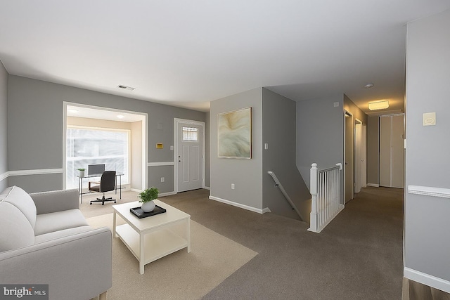 1537 Havilland Pl, Frederick, MD 21702 - living room featuring carpet floors and an office area