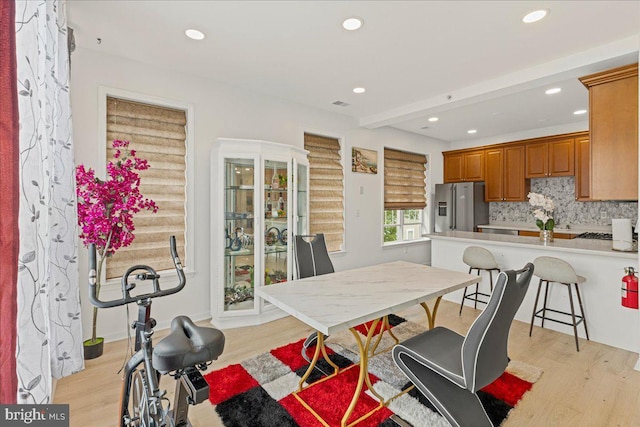 121 Kyle Way, Ewing, NJ 08628 - dining area featuring light wood-style flooring and recessed lighting