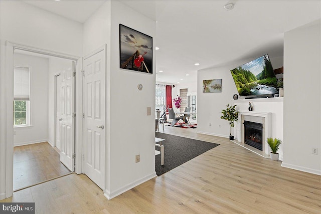121 Kyle Way, Ewing, NJ 08628 - hall featuring light wood-type flooring, healthy amount of natural light, and recessed lighting