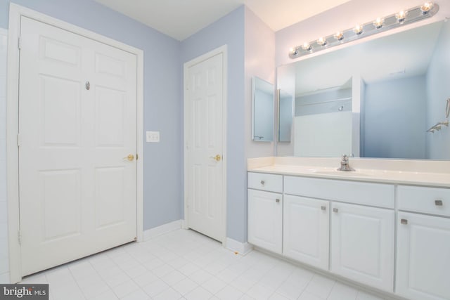 12030 Tralee Rd Unit 306, Lutherville Timonium, MD 21093 - bathroom featuring vanity, tile patterned flooring, and a shower