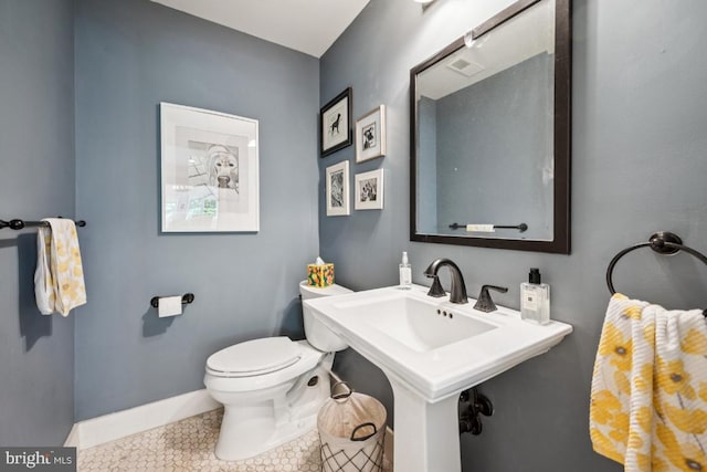 236 Carriage Hill Dr, Moorestown, NJ 08057 - half bath featuring baseboards and tile patterned flooring