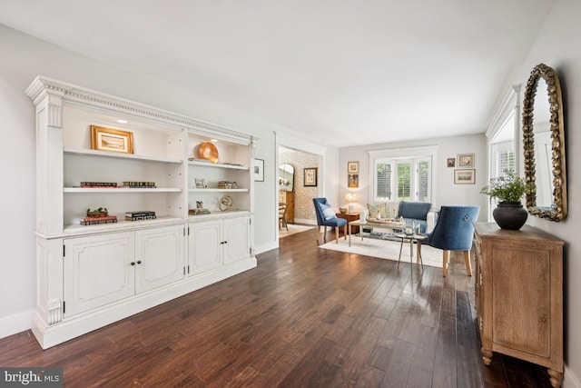 236 Carriage Hill Dr, Moorestown, NJ 08057 - living area with dark wood-type flooring and arched walkways