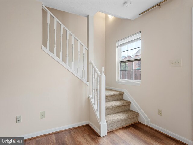 2635 Limestone Ct, Winchester, VA 22601 - stairs featuring wood finished floors and baseboards