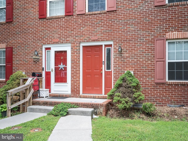 2635 Limestone Ct, Winchester, VA 22601 - view of exterior entry featuring brick siding