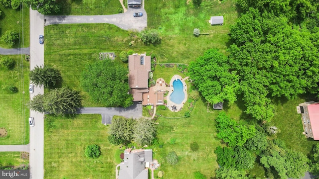 4105 Meadow Ln, Newtown Square, PA 19073 - aerial view of a pool area