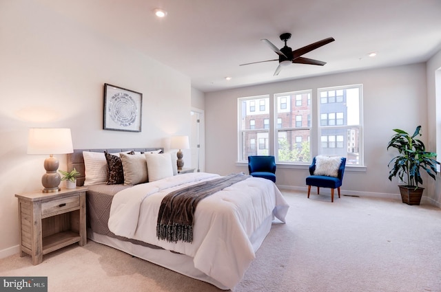 43792 Middleway Ter, Ashburn, VA 20147 - carpeted bedroom featuring recessed lighting and a ceiling fan