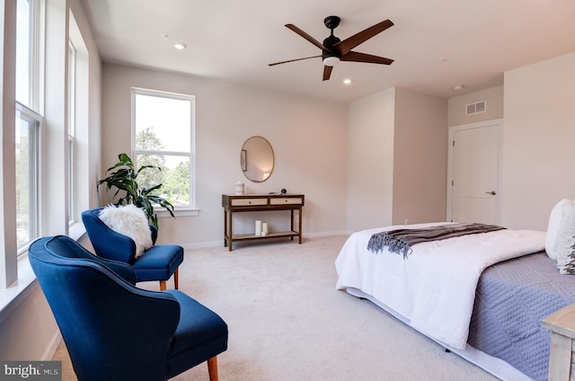 43792 Middleway Ter, Ashburn, VA 20147 - carpeted bedroom featuring recessed lighting and a ceiling fan