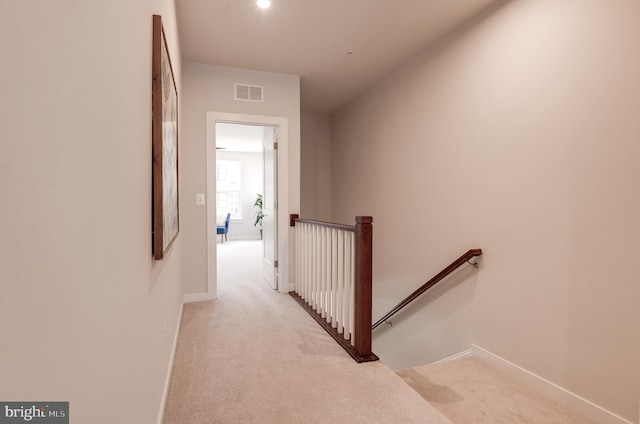 43792 Middleway Ter, Ashburn, VA 20147 - hall with an upstairs landing and light carpet