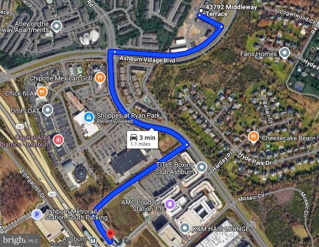 43792 Middleway Ter, Ashburn, VA 20147 - map of property location