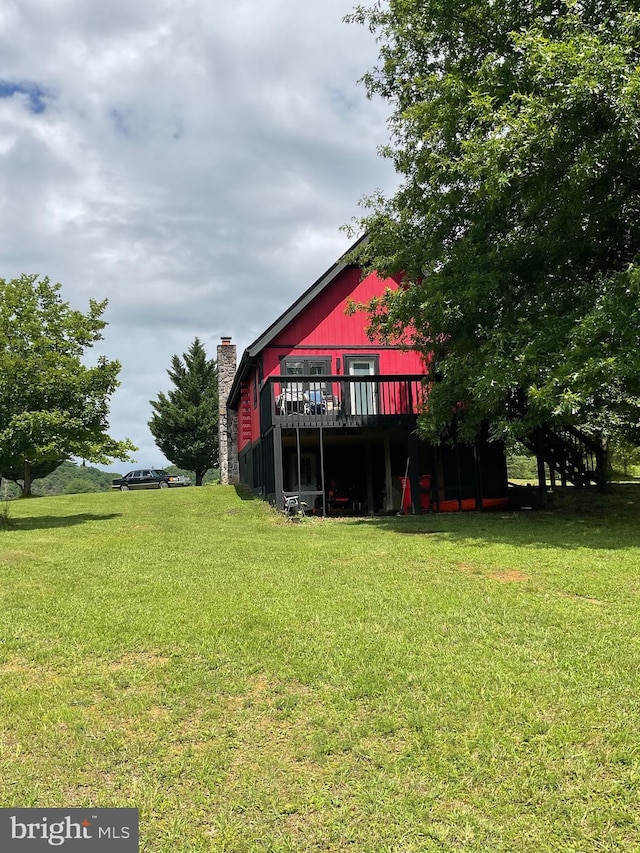 26 Crossings View Rd, Paw Paw, WV 25434 - view of grassy yard featuring a deck
