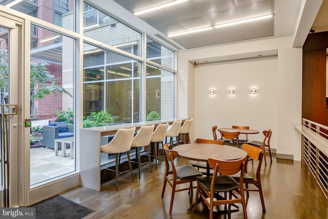 1025 1st St SE Unit 713, Washington, DC 20003 - dining space with wood finished floors and expansive windows
