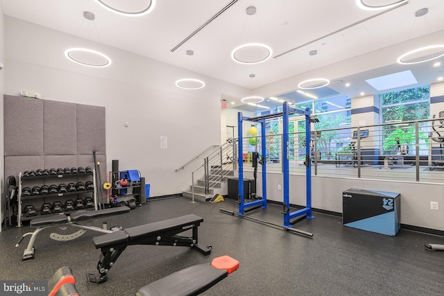 1025 1st St SE Unit 713, Washington, DC 20003 - gym featuring baseboards