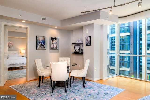 1025 1st St SE Unit 713, Washington, DC 20003 - dining area with wood finished floors and recessed lighting