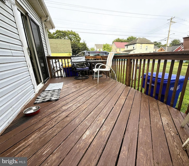 103 N W St, Harrington, DE 19952 - wooden terrace with outdoor dining space