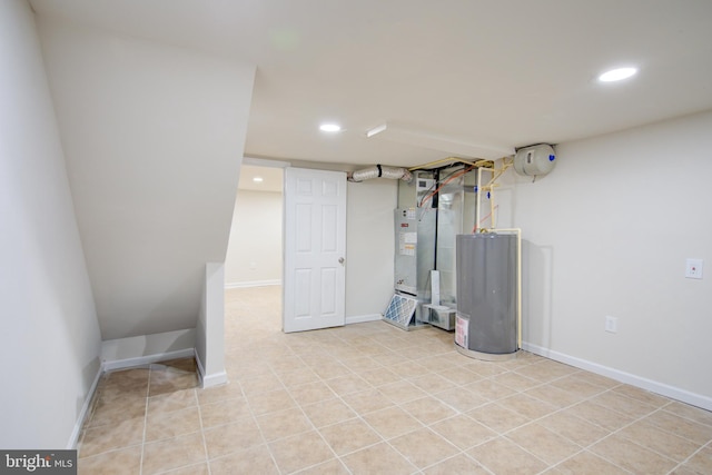 3549 Horton Ave, Baltimore, MD 21225 - finished below grade area featuring recessed lighting and water heater
