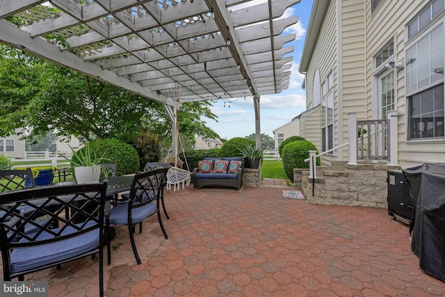 734 Wood Duck Ct, Middletown, DE 19709 - view of patio / terrace with a pergola and outdoor dining area