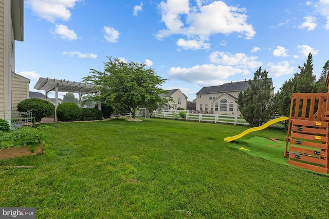734 Wood Duck Ct, Middletown, DE 19709 - view of yard with a playground and a pergola