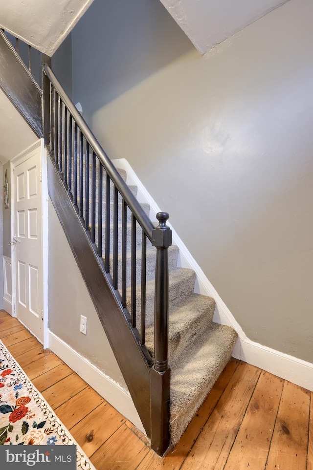 246 Marietta Ave, Mount Joy, PA 17552 - stairs featuring wood-type flooring and baseboards