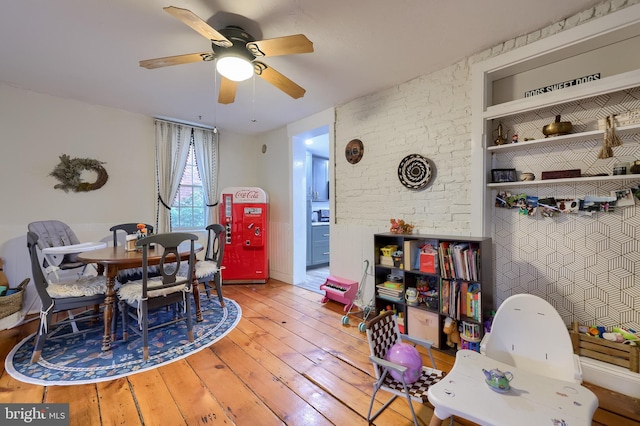 246 Marietta Ave, Mount Joy, PA 17552 - dining area featuring light wood-style flooring and ceiling fan