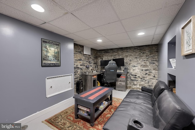 246 Marietta Ave, Mount Joy, PA 17552 - living area featuring a drop ceiling and recessed lighting