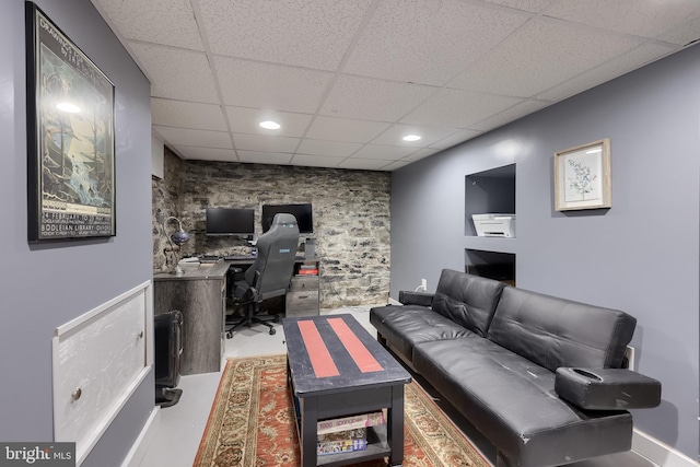 246 Marietta Ave, Mount Joy, PA 17552 - office area with a drop ceiling and recessed lighting
