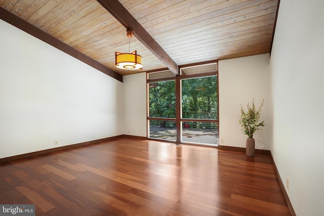 709 Springloch Rd, Silver Spring, MD 20904 - empty room featuring wood ceiling and wood finished floors