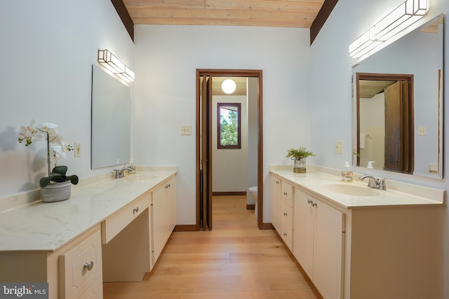 709 Springloch Rd, Silver Spring, MD 20904 - full bathroom featuring wood finished floors, vanity, and wooden ceiling