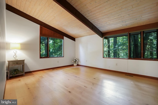 709 Springloch Rd, Silver Spring, MD 20904 - empty room with plenty of natural light, wooden ceiling, and wood finished floors