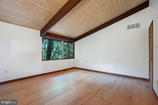 709 Springloch Rd, Silver Spring, MD 20904 - unfurnished room featuring light wood-type flooring and wooden ceiling