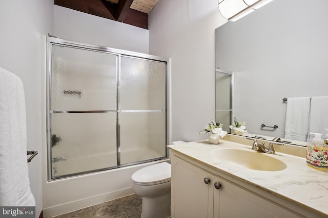 709 Springloch Rd, Silver Spring, MD 20904 - bathroom with vanity and bath / shower combo with glass door