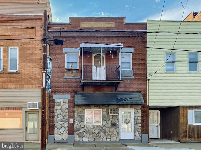 767 Mckean Ave, Donora, PA 15033 - view of property featuring a wall mounted AC and an AC wall unit