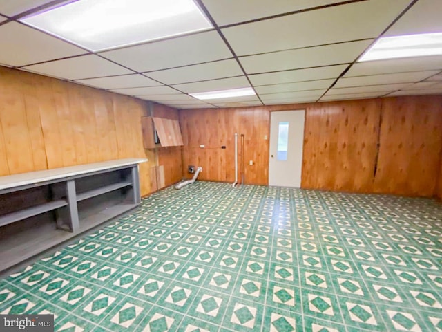 767 Mckean Ave, Donora, PA 15033 - finished below grade area featuring wood walls and a paneled ceiling