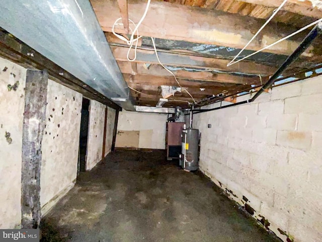 767 Mckean Ave, Donora, PA 15033 - unfinished below grade area with gas water heater