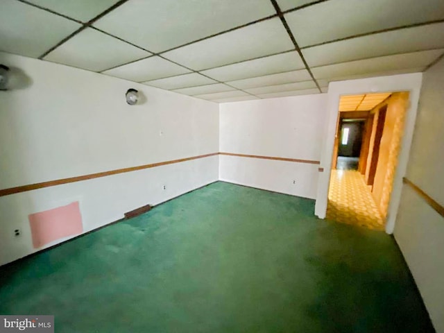 767 Mckean Ave, Donora, PA 15033 - unfurnished room with carpet and a paneled ceiling
