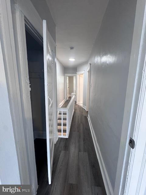 3302 N Palethorp St, Philadelphia, PA 19140 - corridor with dark wood-type flooring and baseboards