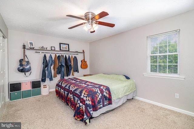 463 Maple St, Manchester, PA 17345 - carpeted bedroom with a closet and a ceiling fan