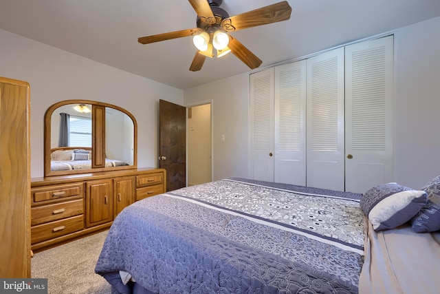 1 Sherman St, Hanover, PA 17331 - bedroom with a closet, carpet floors, and a ceiling fan