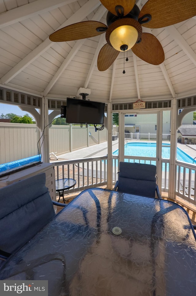 1 Sherman St, Hanover, PA 17331 - indoor pool featuring a ceiling fan