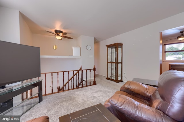 1 Sherman St, Hanover, PA 17331 - carpeted living room with a ceiling fan